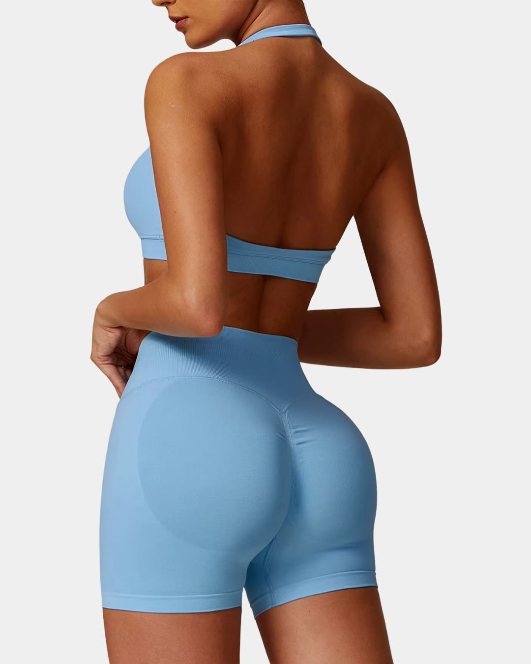 BACKLESS SPORTS BRA - SKY BLUE