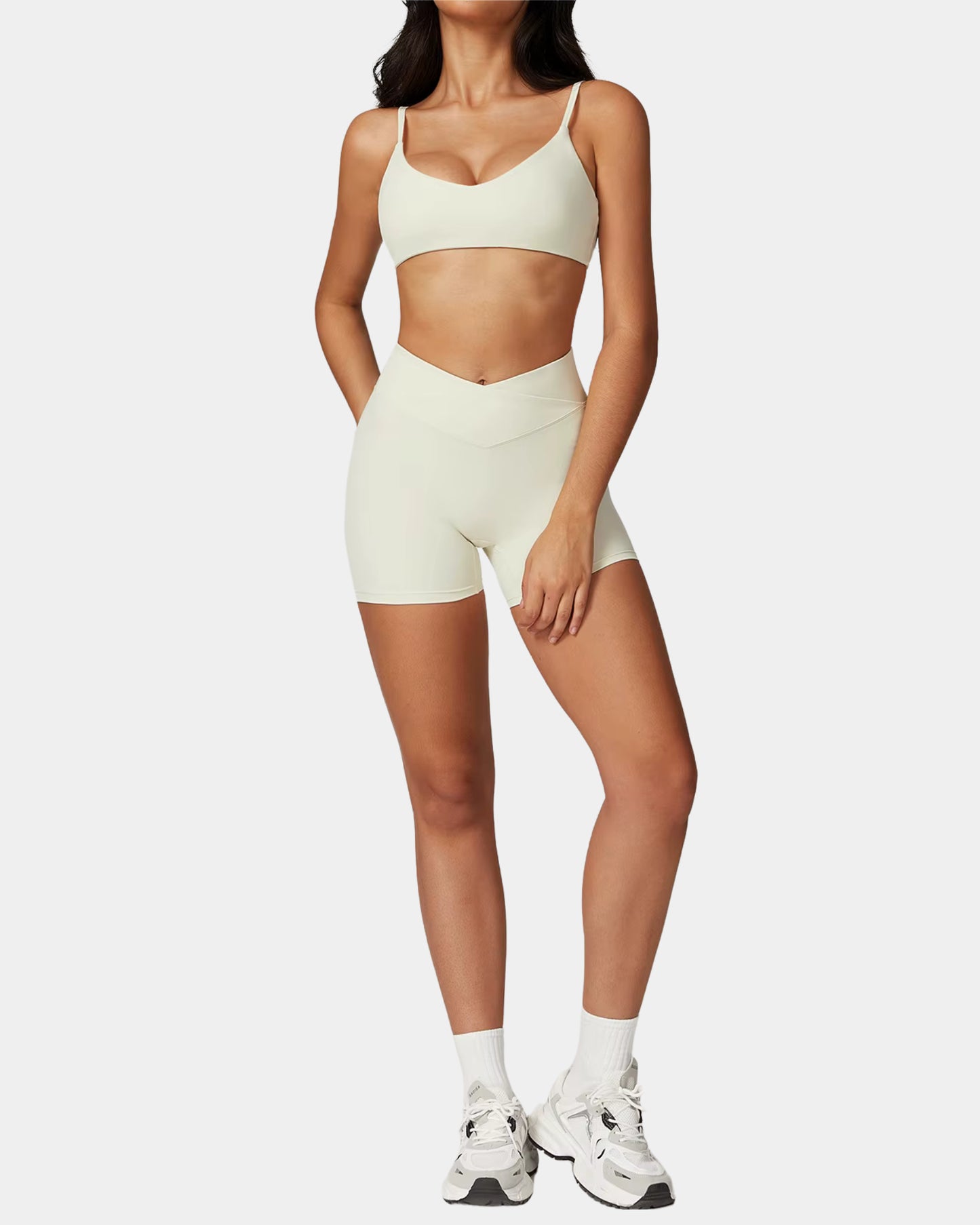 SUPPORT IMPACT SPORTS BRA - OATMILK