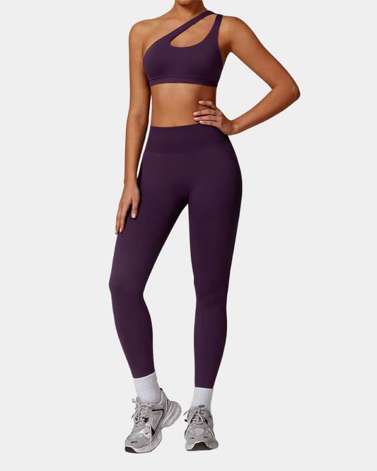 HIGH WAIST LEGGING - AUBERGINE